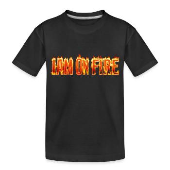 Feuriger Gewinner! - Kinder Premium Bio T-Shirt - Schwarz - Vorne