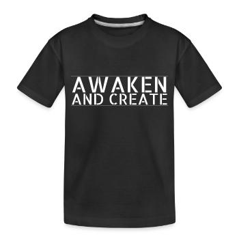 present present idea spiritual awakening happy - Kids' Premium Organic T-Shirt - black - Front