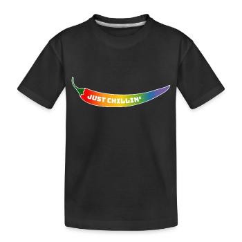 T-Shirt CSD Rainbow Chili just chillin - T-shirt bio Premium Enfant - noir - Devant