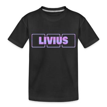 Schwangerschaft Livius - Kinder Premium Bio T-Shirt - Schwarz - Vorne