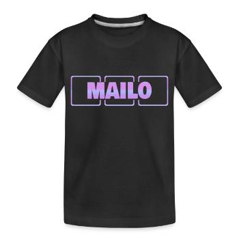 Schwangerschaft Mailo - Kinder Premium Bio T-Shirt - Schwarz - Vorne