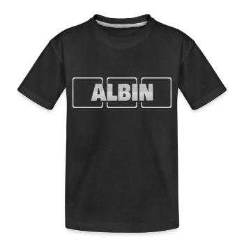Albin - Kinder Premium Bio T-Shirt - Schwarz - Vorne