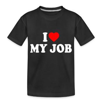 I love my job - Kinder Premium Bio T-Shirt - Schwarz - Vorne