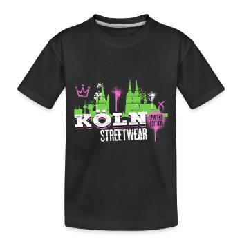 Cologne Skyline Ville Allemagne Cologne Graffiti - T-shirt bio Premium Enfant - noir - Devant
