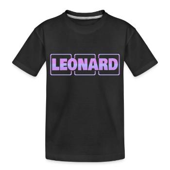 Gift for Leon - Kids' Premium Organic T-Shirt - black - Front
