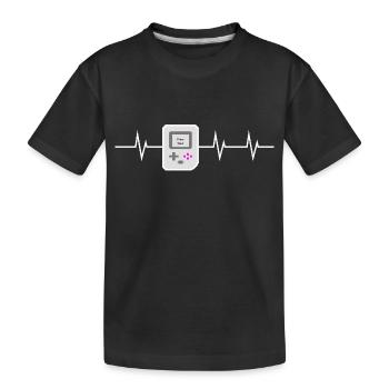 Press Start - I love Retro Gaming - Kids' Premium Organic T-Shirt - black - Front