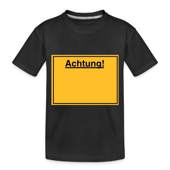 Schild - Kinder Premium Bio T-Shirt - Schwarz - Vorne