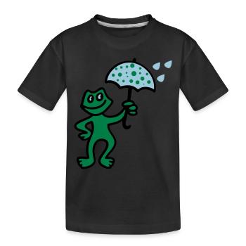 Weatherman - Rain - Kids' Premium Organic T-Shirt - black - Front