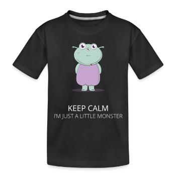 Kleines Monster - Kleines Monster - Kinder Premium Bio T-Shirt - Schwarz - Vorne