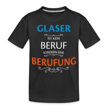 Glaser Beruf - Kinder Premium Bio T-Shirt - Schwarz - Vorne