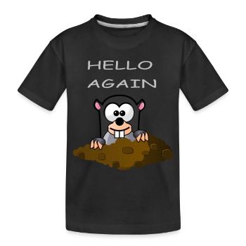 Mole Bonjour Encore une fois - T-shirt bio Premium Enfant - noir - Devant