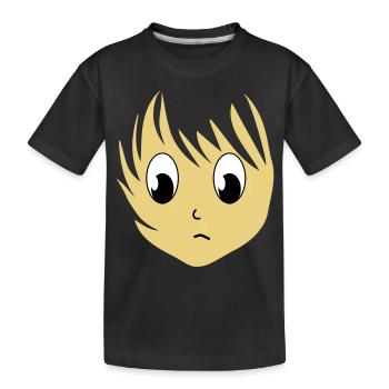 Anime Girlie Manga Girl Mädchen 3c - Kinder Premium Bio T-Shirt - Schwarz - Vorne