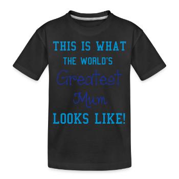 Mum - Kids' Premium Organic T-Shirt - black - Front