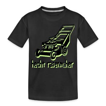 hecht rasenmäher - Kinder Premium Bio T-Shirt - Schwarz - Vorne