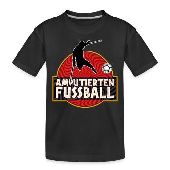 Amputierten Fussball Verein Sport - Kinder Premium Bio T-Shirt - Schwarz - Vorne