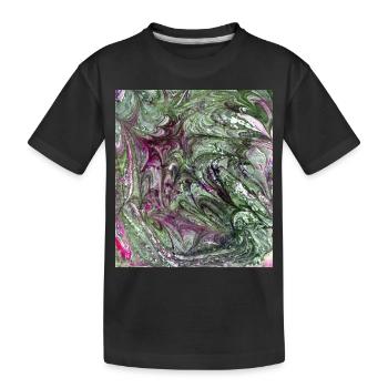 Farbverlauf grün rot - Kinder Premium Bio T-Shirt - Schwarz - Vorne