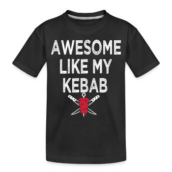 Awesome like my kebab chef kebab - T-shirt bio Premium Enfant - noir - Devant
