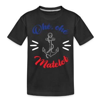 Ohé Ohé Matelot - T-shirt bio Premium Enfant - noir - Devant