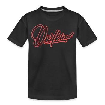 dorf dorfkind stadt stadtkind dorfi bauer landei - Kinder Premium Bio T-Shirt - Schwarz - Vorne