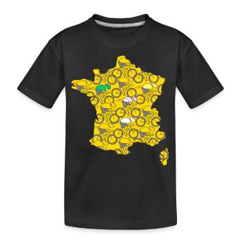 vélo vélos velo velos france cycliste sport tour - T-shirt bio Premium Enfant - noir - Devant