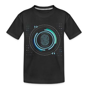identity security safe nerd pixel pc tech science - Kinder Premium Bio T-Shirt - Schwarz - Vorne