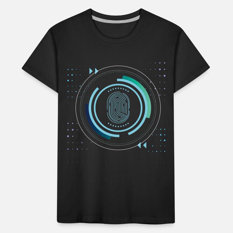 identité sécurité sécurité nerd pixel pc tech science T-shirt bio Premium Enfant