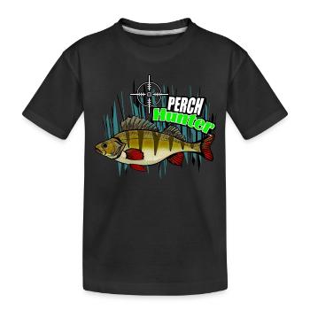 Chasseur de perches - T-shirt bio Premium Enfant - noir - Devant
