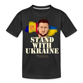 Ukraine Andorra - Kids' Premium Organic T-Shirt - black - Front