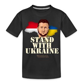 Ukraine Monaco T-Shirt - Kinder Premium Bio T-Shirt - Schwarz - Vorne