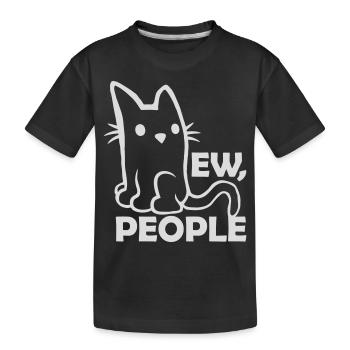 Dire ew people chat - T-shirt bio Premium Enfant - noir - Devant
