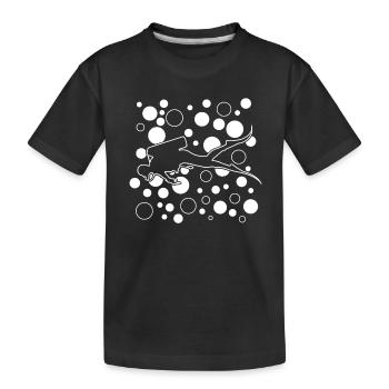 Taucher tauchen - Kinder Premium Bio T-Shirt - Schwarz - Vorne