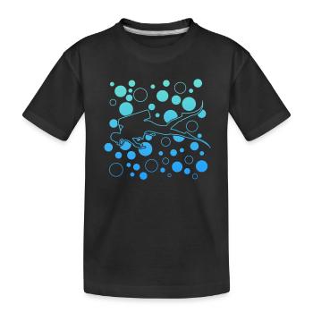 diving scuba diver - Kinder Premium Bio T-Shirt - Schwarz - Vorne