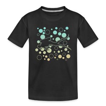 diving scuba diver - Kinder Premium Bio T-Shirt - Schwarz - Vorne