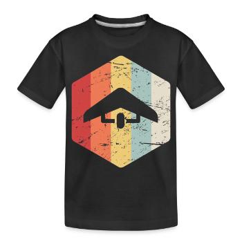 Hanggleiter Drachenflieger Deltasegler - Kinder Premium Bio T-Shirt - Schwarz - Vorne