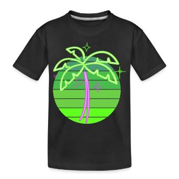Neonpalme - Kinder Premium Bio T-Shirt - Schwarz - Vorne