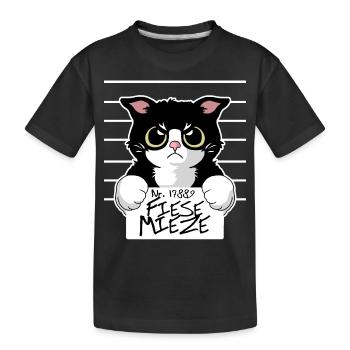 Fiese Mieze - Die böse Katze - Kinder Premium Bio T-Shirt - Schwarz - Vorne
