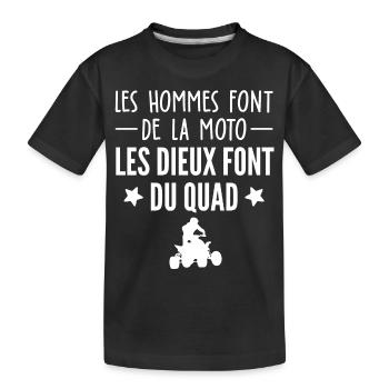 les dieux fond du quad / humour quad - T-shirt bio Premium Enfant - noir - Devant