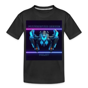 Futuristischer Drohnenpilot 2 - Kinder Premium Bio T-Shirt - Schwarz - Vorne