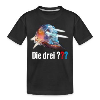 Die Drei ??? Der Kristallschädel - Kinder Premium Bio T-Shirt - Schwarz - Vorne