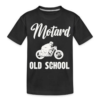 motard old school - T-shirt bio Premium Enfant - noir - Devant