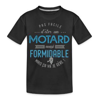 motard formidable cadeau pour motard sport moto - T-shirt bio Premium Enfant - noir - Devant