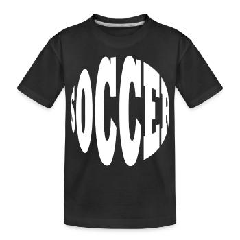 Soccer Fussball - Kinder Premium Bio T-Shirt - Schwarz - Vorne