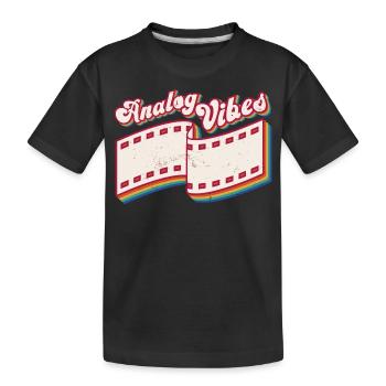 Retro Photographer Vintage Analog Vibes - Kinder Premium Bio T-Shirt - Schwarz - Vorne