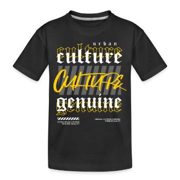 Culture Streetwear - Kinder Premium Bio T-Shirt - Schwarz - Vorne