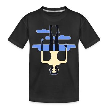 Der Mann auf dem Kopf - Kinder Premium Bio T-Shirt - Schwarz - Vorne
