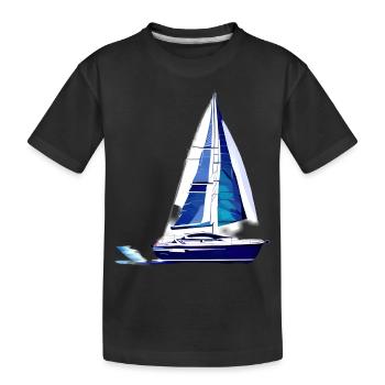 voilier voilier voilier voilier voilier voilier - T-shirt bio Premium Enfant - noir - Devant