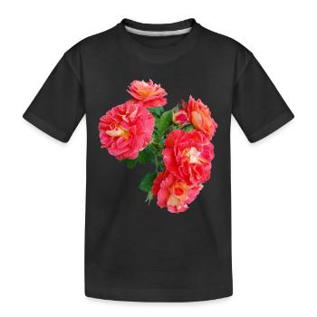 Rosier rouge - T-shirt bio Premium Enfant - noir - Devant