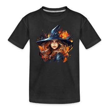 Beau polygone de sorcière - T-shirt bio Premium Enfant - noir - Devant