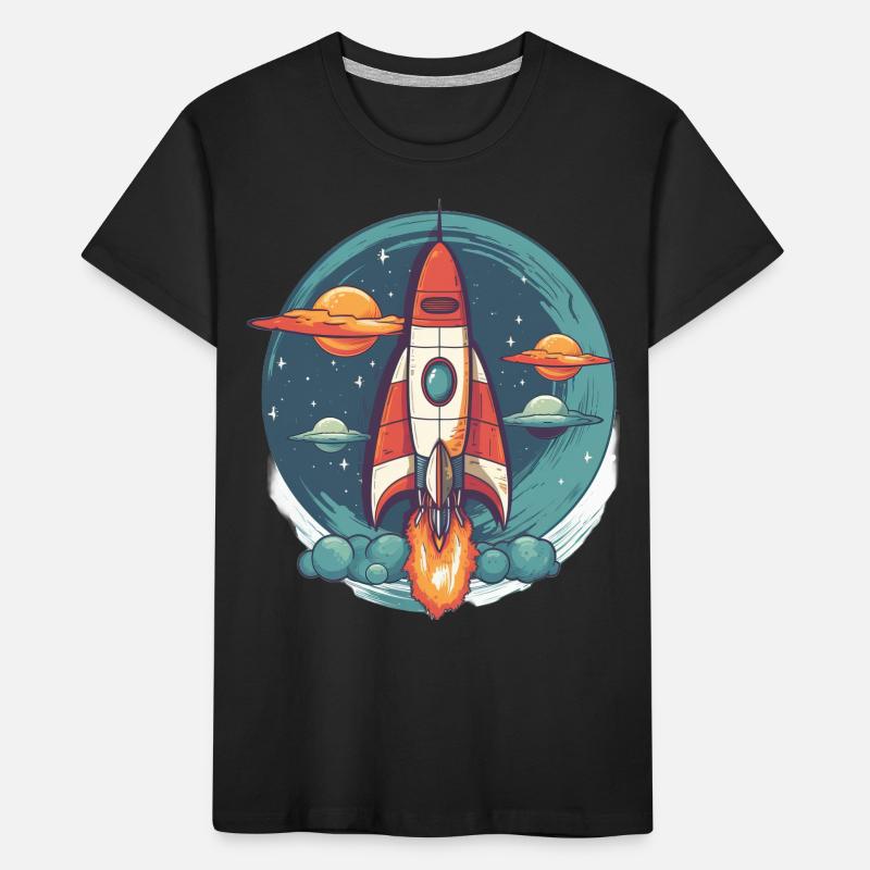 Whimsy Rocket: Aventure galactique! T-shirt bio Premium Enfant