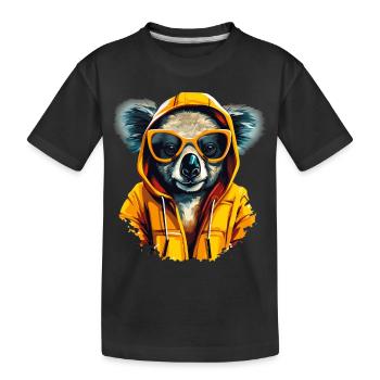 Street style koala bear | Koala lovers - Kids' Premium Organic T-Shirt - black - Front